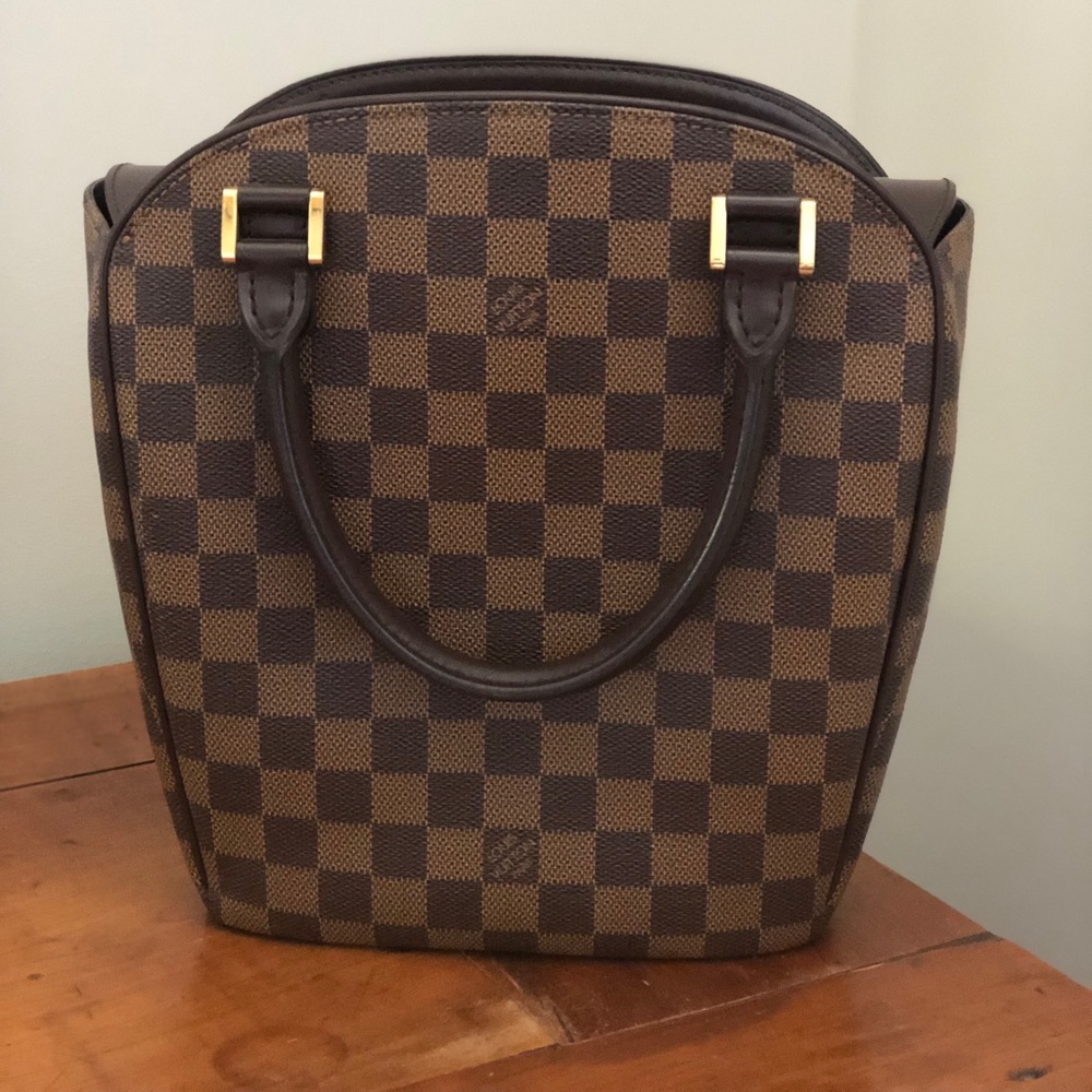 Louis Vuitton Damier Ebene brown canvas satchel